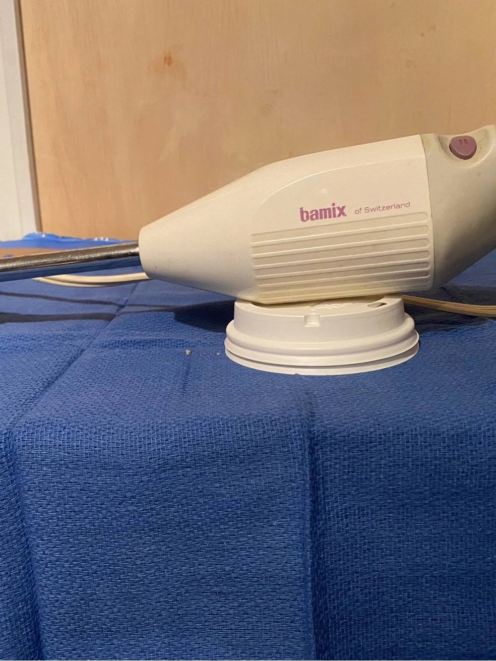 Bamix Hand Blender - White with Pink Logo